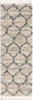 Unique Loom Hygge Shag T-HYGE1 Beige Area Rug Runner Top-down Image