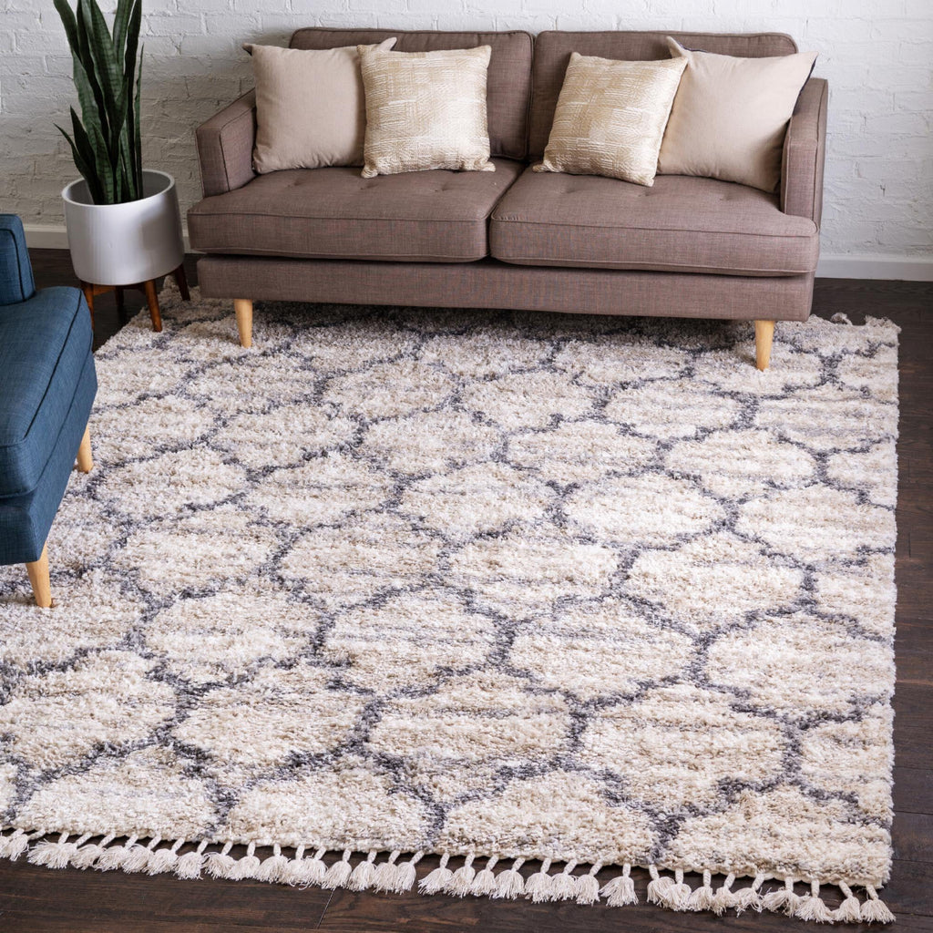 Unique Loom Hygge Shag T-HYGE1 Beige Area Rug – Incredible Rugs and Decor
