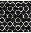 Unique Loom Hygge Shag T-HYGE1 Black and White Area Rug Square Top-down Image