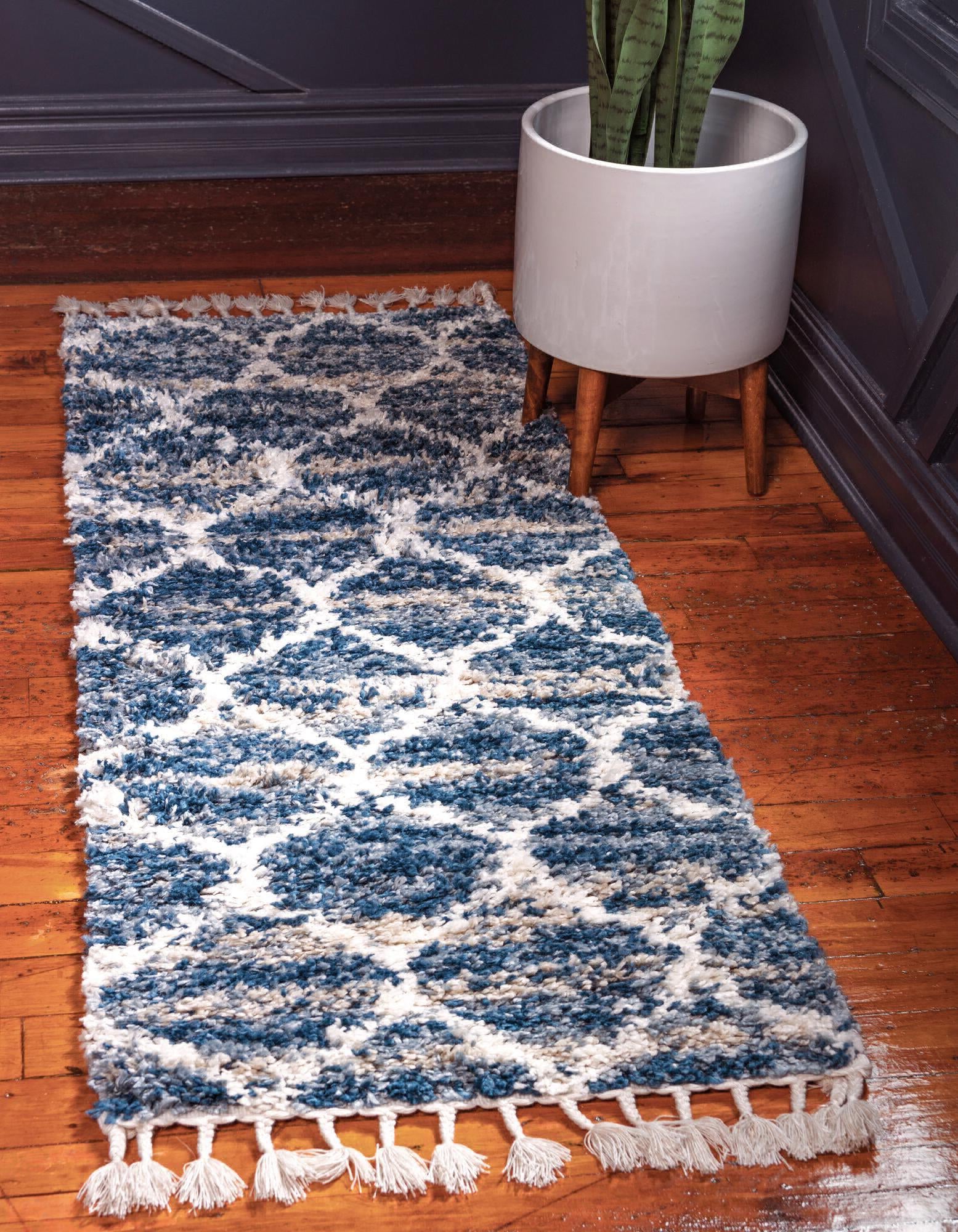 Unique Loom Hygge Shag T-HYGE1 Blue Area Rug – Incredible Rugs and Decor