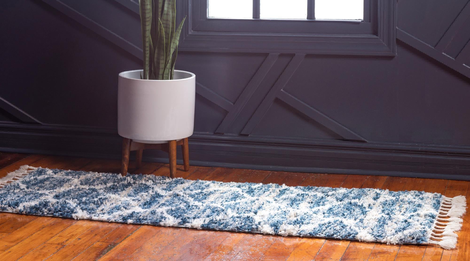 Unique Loom Hygge Shag T-HYGE1 Blue Area Rug – Incredible Rugs and Decor