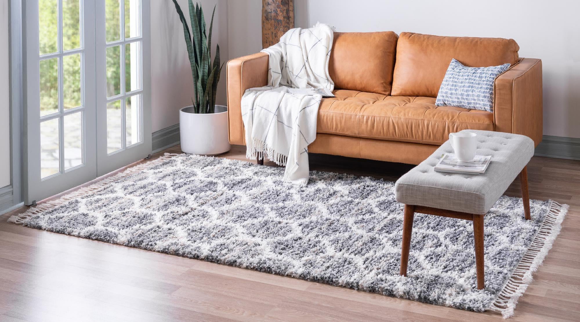Unique Loom Hygge Shag T-HYGE1 Gray Area Rug – Incredible Rugs and Decor