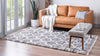 Unique Loom Hygge Shag T-HYGE1 Gray Area Rug Rectangle Lifestyle Image