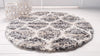 Unique Loom Hygge Shag T-HYGE1 Gray Area Rug Round Lifestyle Image