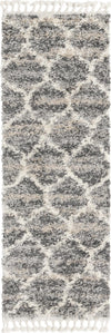 Unique Loom Hygge Shag T-HYGE1 Gray Area Rug Runner Top-down Image
