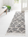 Unique Loom Hygge Shag T-HYGE1 Gray Area Rug Runner Lifestyle Image