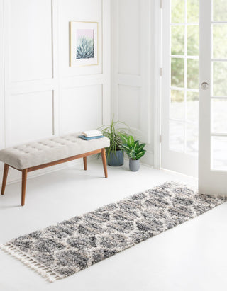 Unique Loom Hygge Shag T-HYGE1 Gray Area Rug Runner Lifestyle Image