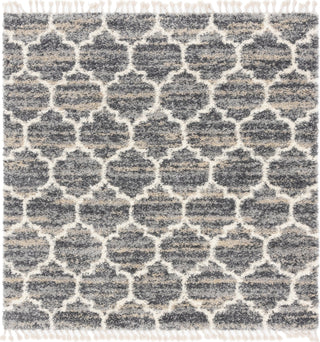 Unique Loom Hygge Shag T-HYGE1 Gray Area Rug Square Top-down Image