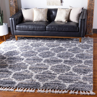 Unique Loom Hygge Shag T-HYGE1 Gray Area Rug Square Lifestyle Image