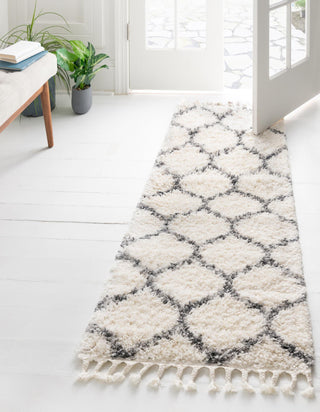 Unique Loom Hygge Shag T-HYGE1 Ivory Area Rug Runner Lifestyle Image