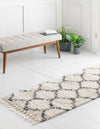 Unique Loom Hygge Shag T-HYGE1 Ivory Area Rug Runner Lifestyle Image