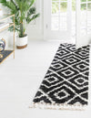 Unique Loom Hygge Shag T-HYGE2 Black and White Area Rug Runner Lifestyle Image