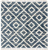 Unique Loom Hygge Shag T-HYGE2 Blue Area Rug Square Top-down Image