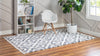Unique Loom Hygge Shag T-HYGE2 Gray Area Rug Rectangle Lifestyle Image