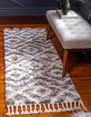 Unique Loom Hygge Shag T-HYGE2 Gray Area Rug Runner Lifestyle Image