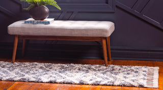 Unique Loom Hygge Shag T-HYGE2 Gray Area Rug Runner Lifestyle Image