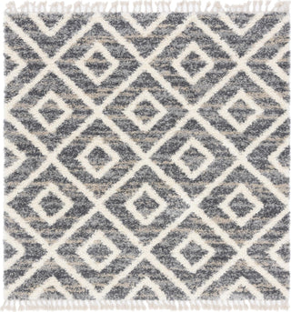 Unique Loom Hygge Shag T-HYGE2 Gray Area Rug Square Top-down Image