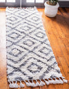 Unique Loom Hygge Shag T-HYGE2 Ivory Area Rug Runner Lifestyle Image
