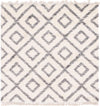 Unique Loom Hygge Shag T-HYGE2 Ivory Area Rug Square Top-down Image