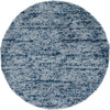Unique Loom Hygge Shag T-HYGE3 Blue Area Rug Round Top-down Image