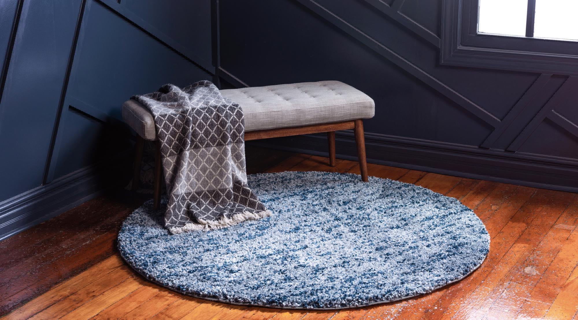 Unique Loom Hygge Shag T-HYGE3 Blue Area Rug – Incredible Rugs and Decor