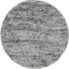 Unique Loom Hygge Shag T-HYGE3 Gray Area Rug Round Top-down Image