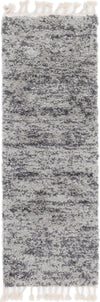 Unique Loom Hygge Shag T-HYGE3 Gray Area Rug Runner Top-down Image