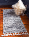 Unique Loom Hygge Shag T-HYGE3 Gray Area Rug Runner Lifestyle Image