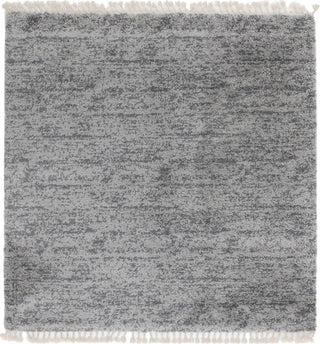 Unique Loom Hygge Shag T-HYGE3 Gray Area Rug Square Top-down Image