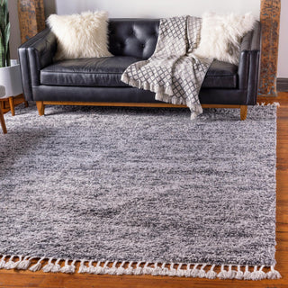 Unique Loom Hygge Shag T-HYGE3 Gray Area Rug Square Lifestyle Image