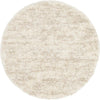 Unique Loom Hygge Shag T-HYGE3 Ivory Area Rug Round Top-down Image