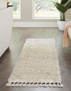 Unique Loom Hygge Shag T-HYGE3 Ivory Area Rug Runner Lifestyle Image