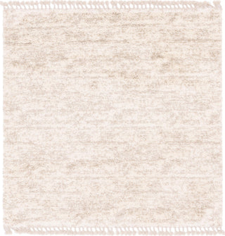 Unique Loom Hygge Shag T-HYGE3 Ivory Area Rug Square Top-down Image