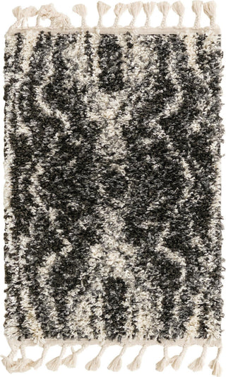 Unique Loom Hygge Shag T-HYGE4 Black and White Area Rug main image