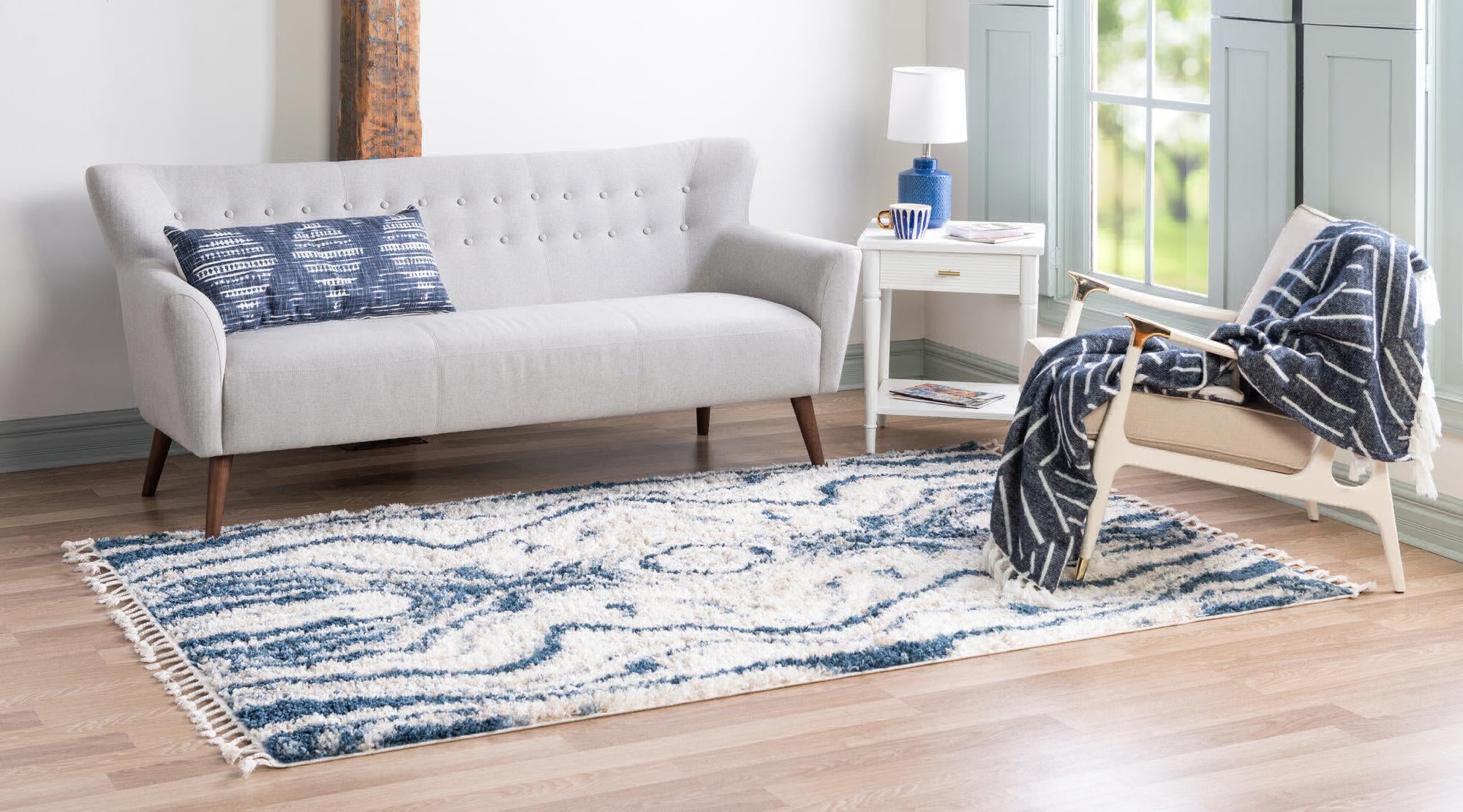 Unique Loom Hygge Shag T-HYGE4 Blue Area Rug – Incredible Rugs and Decor