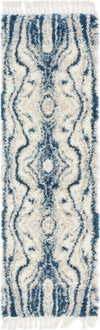 Unique Loom Hygge Shag T-HYGE4 Blue Area Rug Runner Top-down Image