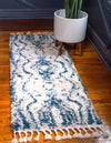 Unique Loom Hygge Shag T-HYGE4 Blue Area Rug Runner Lifestyle Image