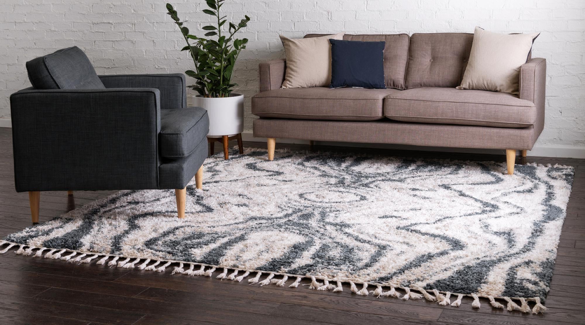 Unique Loom Hygge Shag T-HYGE4 Blue Area Rug – Incredible Rugs and Decor