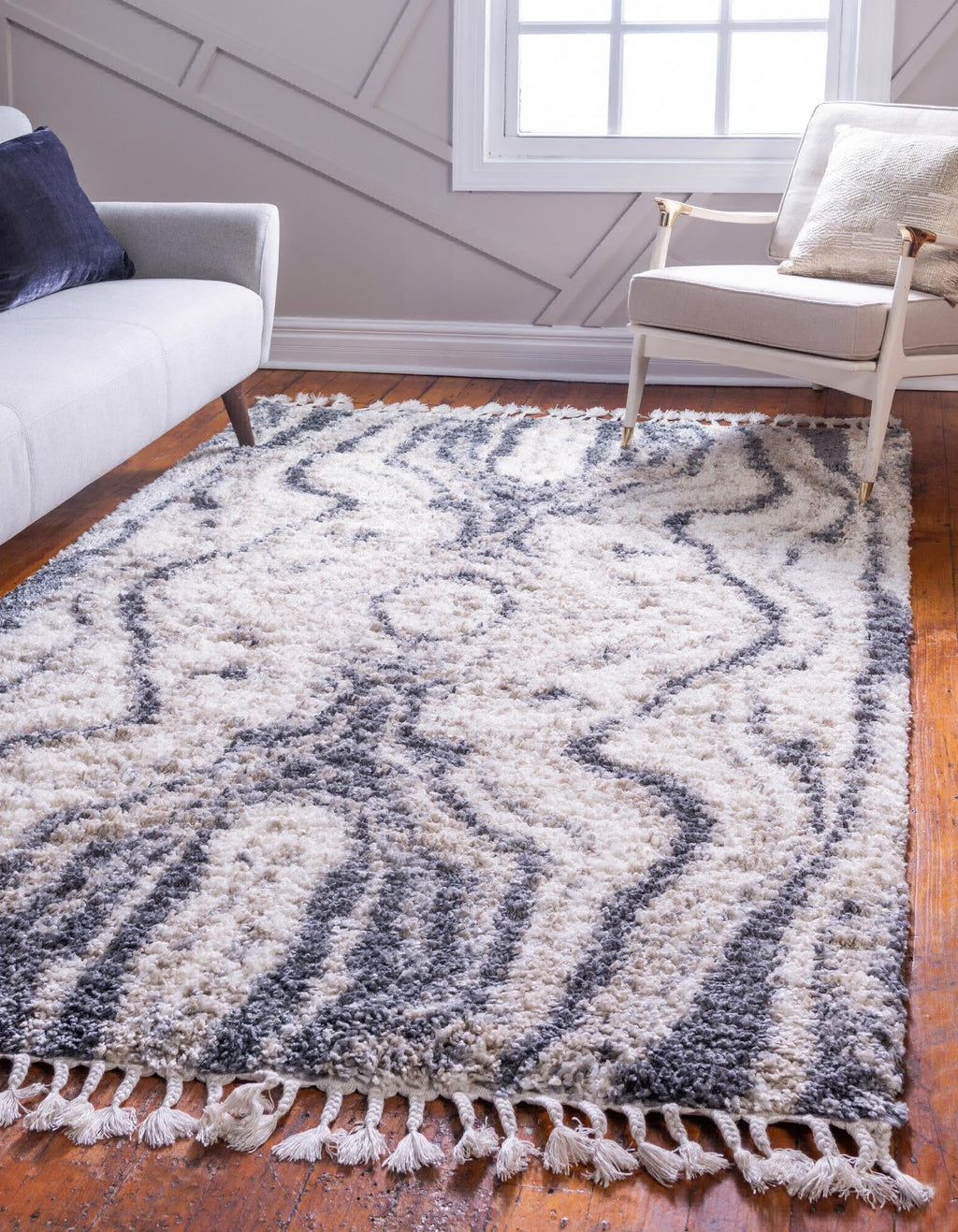Unique Loom Hygge Shag T-HYGE4 Gray Area Rug – Incredible Rugs and Decor