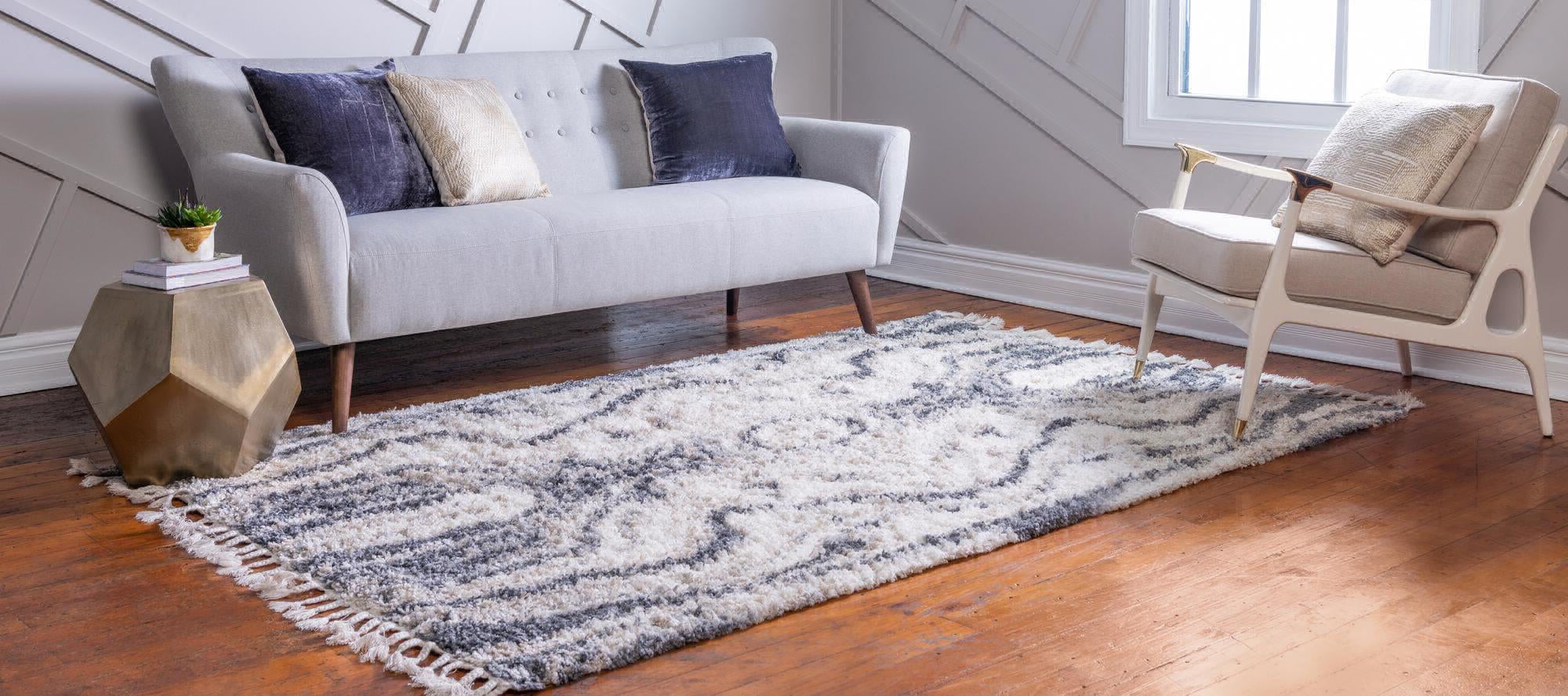 Unique Loom Hygge Shag T-HYGE4 Gray Area Rug – Incredible Rugs and Decor