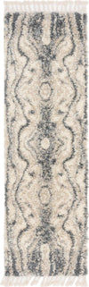 Unique Loom Hygge Shag T-HYGE4 Gray Area Rug Runner Top-down Image