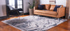 Unique Loom Hygge Shag T-HYGE4 Gray Area Rug Square Lifestyle Image