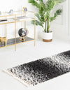 Unique Loom Hygge Shag T-HYGE5 Black and White Area Rug Runner Lifestyle Image