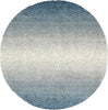 Unique Loom Hygge Shag T-HYGE5 Blue Area Rug Round Top-down Image