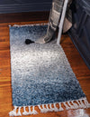 Unique Loom Hygge Shag T-HYGE5 Blue Area Rug Runner Lifestyle Image