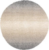 Unique Loom Hygge Shag T-HYGE5 Gray Area Rug Round Top-down Image