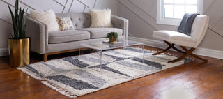 Unique Loom Hygge Shag T-LAGOM6 Gray Area Rug Rectangle Lifestyle Image