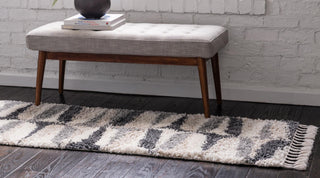 Unique Loom Hygge Shag T-LAGOM6 Gray Area Rug Runner Lifestyle Image