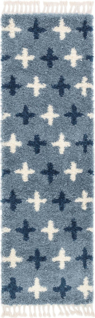 Unique Loom Hygge Shag T-LAGOM7 Blue Area Rug main image