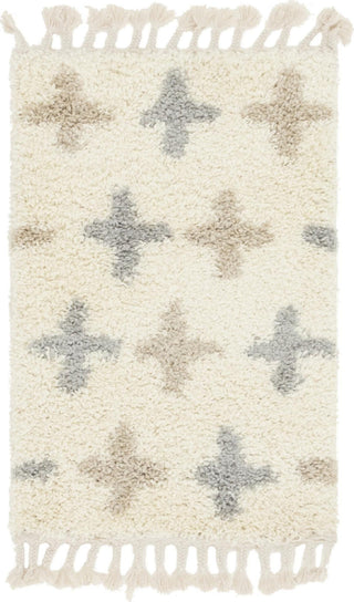 Unique Loom Hygge Shag T-LAGOM7 Ivory Area Rug main image